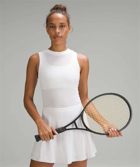 Lululemon Swiftly Tech Cross-Back Dress *Tennis - White / White - lulu fanatics