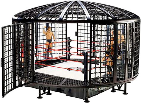 WWE Wrestling Ring Elimination Chamber Exclusive Playset Mattel Toys ...