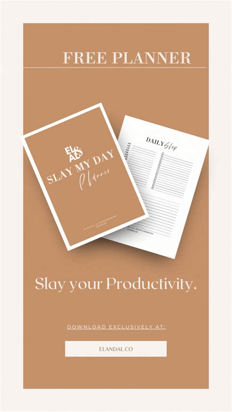 Your day. Slayed. Download El and Al Co.'s FREE Slay My Day Planner exclusively at the website ...