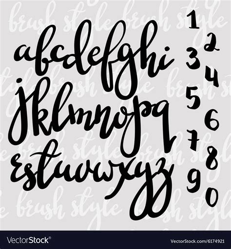 Handwritten brush pen modern calligraphy font Vector Image