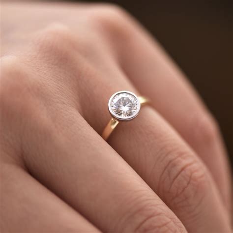 Bezel Platinum Setting Gold Diamond Solitaire Diamond Engagement Ring – Christopher Duquet Fine ...