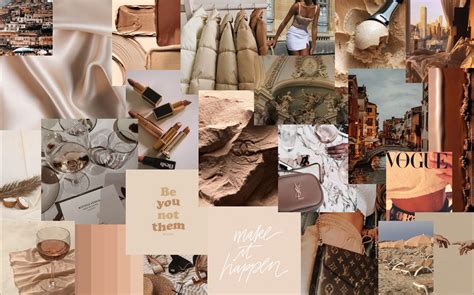 Light Brown Aesthetic Wallpaper Collage - Download the perfect aesthetic pictures.