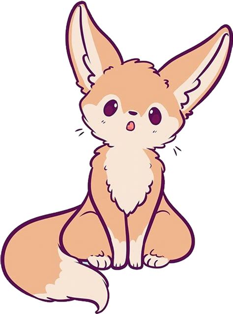 Fennec Fox Easy Cute Baby Fox Drawing - bmp-news