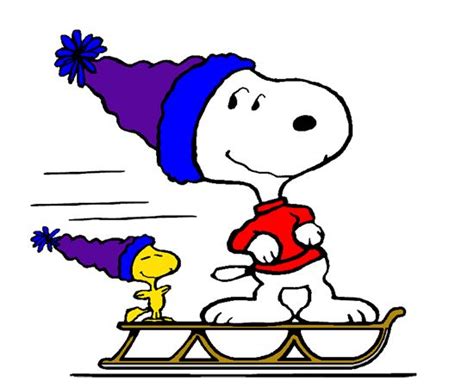 Snoopy Taking Woodstock for a Ride on his New Sled | Snoopy pictures, Snoopy love, Peanuts ...