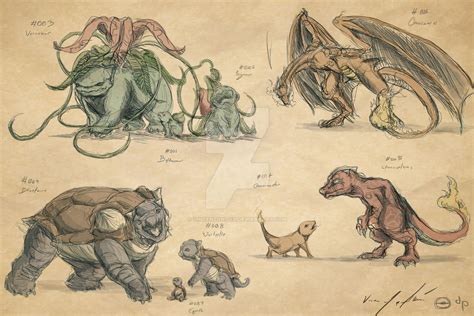 Realistic Pokemon Sketches- Page 1 by VincenzoNova on DeviantArt