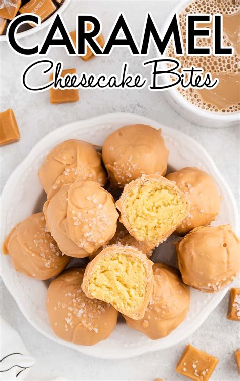 Caramel Cheesecake Bites - Pass the Dessert