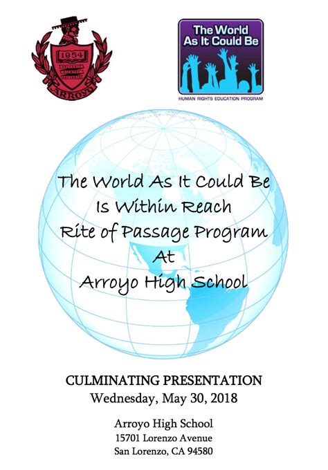 2018 Rite of Passage Culminating Ceremony - The World as it Could Be