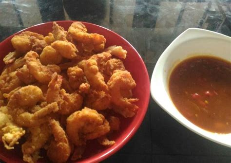 Resep Udang Goreng Tepung Saos Tiram Pedas oleh Mia_Kyra - Cookpad