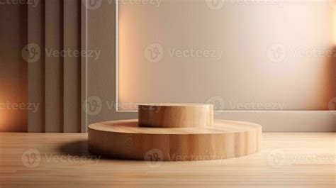 wooden top podium design blocks, cylindrical plinths, concept scenes, stage performances ...