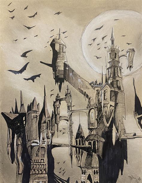 Dracula’s Castle, Art by Me :) : r/castlevania