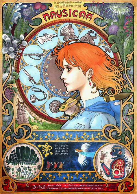 Ghibli Blog: Studio Ghibli, Animation and the Movies: Art Nouveau Studio Ghibli Poster Designs