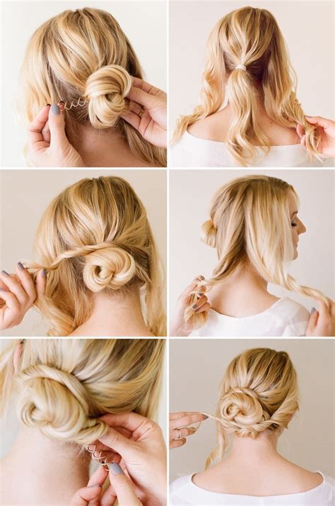 Messy Bun Hairstyles For Short Hair Step By Step Deceptive Bun Hairstyles 10 Easier Than They ...