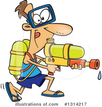 Water Gun Clipart #1048231 - Illustration by toonaday