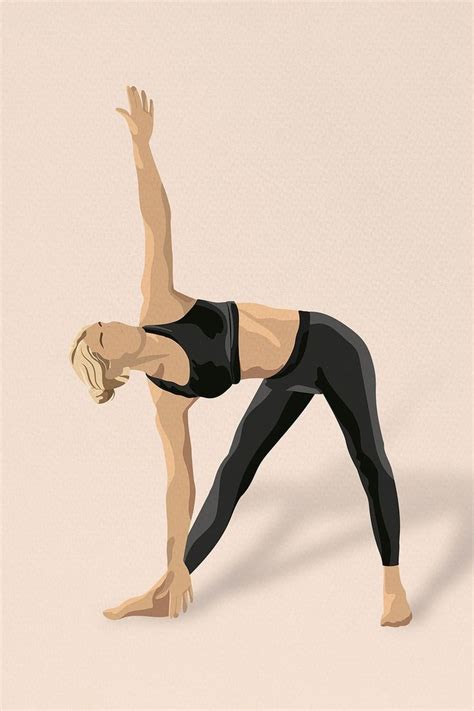 Aesthetic yoga poses vector with health | Free Vector - rawpixel | Yoga ...