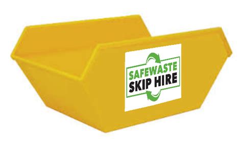 Skip with logo - Safe Waste Skip Hire