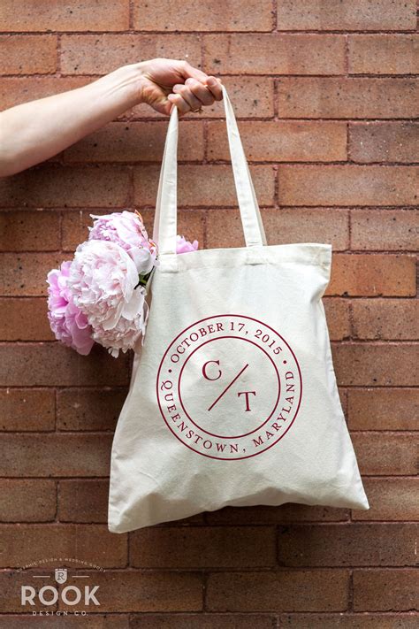 Circle monogram wedding tote wedding canvas bag bridal party | Etsy