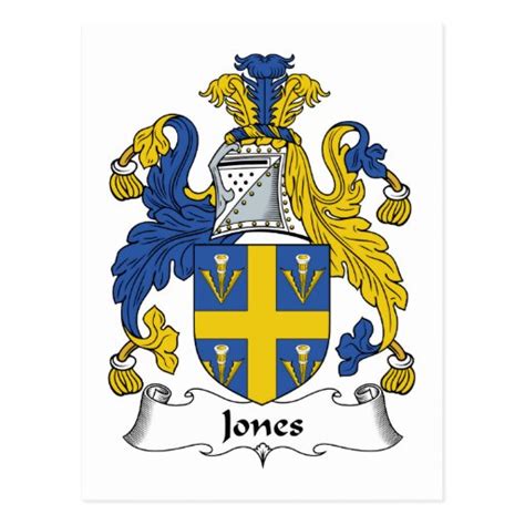 Jones Family Crest Postcard | Zazzle