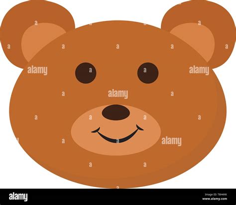 A face of a small baby bear smiling , vector, color drawing or illustration Stock Vector Image ...