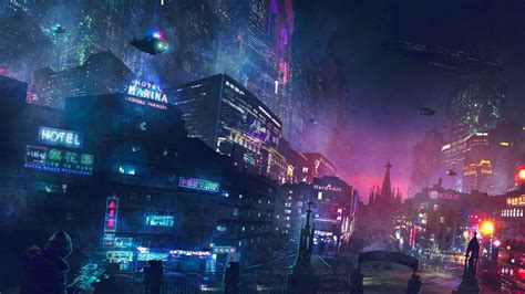 Futuristic City Night Wallpapers - Top Free Futuristic City Night ...