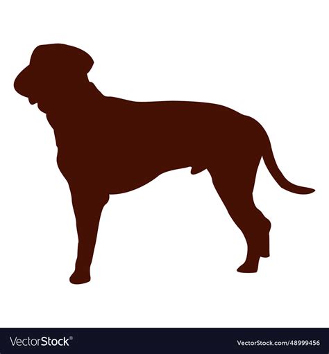 Side dog silhouette Royalty Free Vector Image - VectorStock