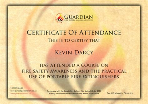 Fire Safety Awareness and Practical Fire Extinguisher Course :: Guardian Fire Safety Management