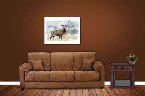 Elk Artwork Elk Art Elk Watercolor Elk Painting - Etsy