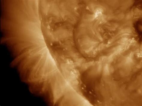 Powerful solar flare that erupted from a sunspot three times the size ...