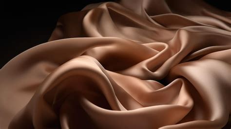 Premium AI Image | A close up of a silk fabric with a black background.