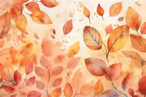 Premium Photo | A watercolor painting of autumn leaves.