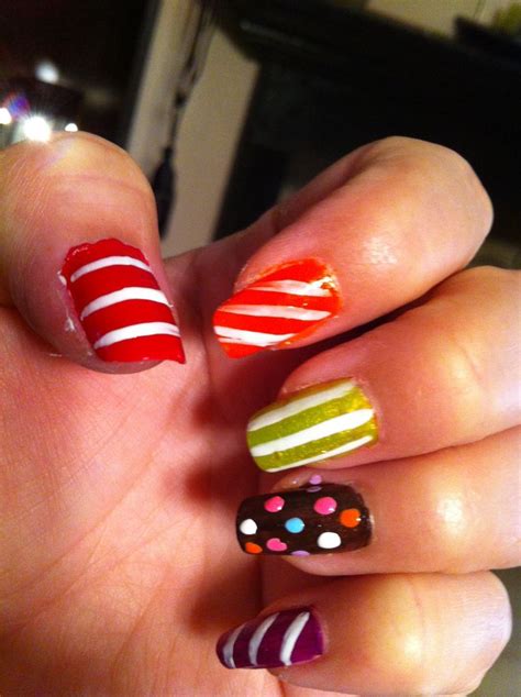 My candy crush nails | Candy crush nails, Nails, Nail art