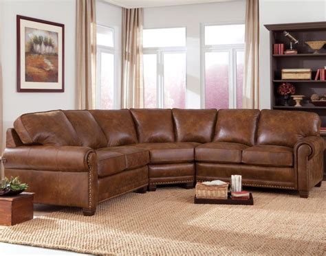 Curved Leather Sectional Sofa - sofa living room ideas