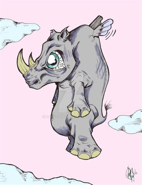 Flying Rhino Finished by drogelart on DeviantArt