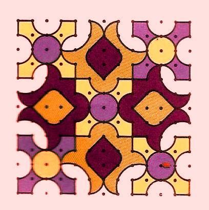 Colourful Rangoli Patterns with Dots: 13 to 13 Dots and 13 to 7 Dots ...