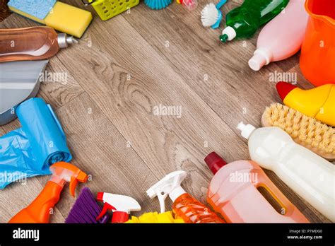 Assorted cleaning products Stock Photo - Alamy