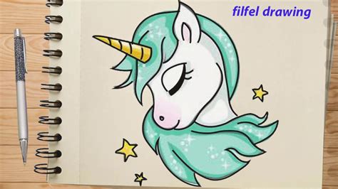 Unicorn Easy Drawing Face - miaeroplano