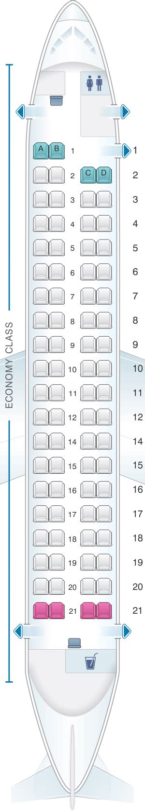 Seat Map Olympic Air Dash 8 Q400 | SeatMaestro