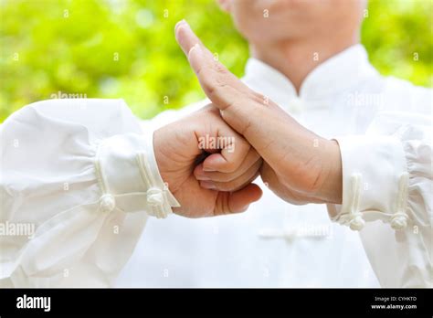 hand of master making gestures for kung fu Stock Photo - Alamy