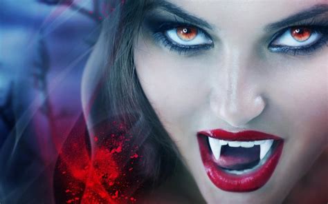 Model, Blood Spatter, Vampires, Juicy Lips, Red Eyes wallpaper | girls | Wallpaper Better