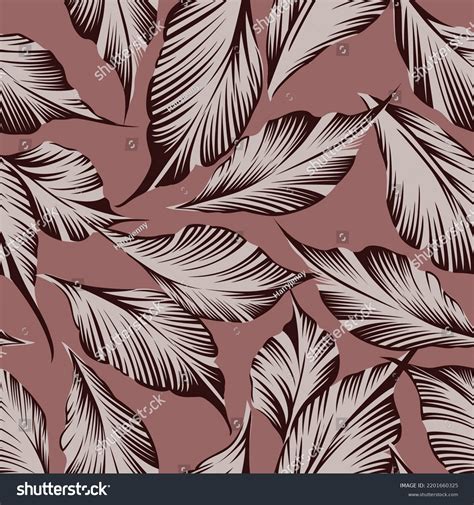 Brown Vector Stock Leaf Pattern On Stock Vector (Royalty Free) 2201660325 | Shutterstock