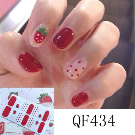 14pcs/set Korea Fashion Nail Sticker Waterprrof Lovely Nail Art Nail Sticker DA081~DA100 ...