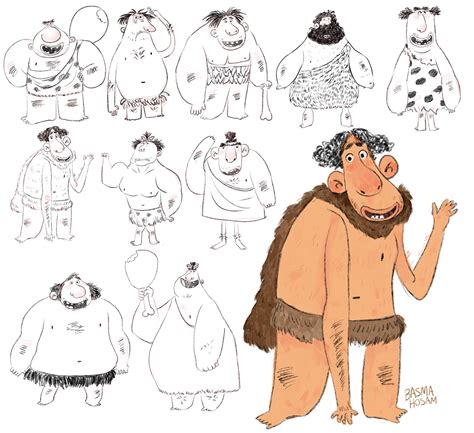 caveman character design on Behance