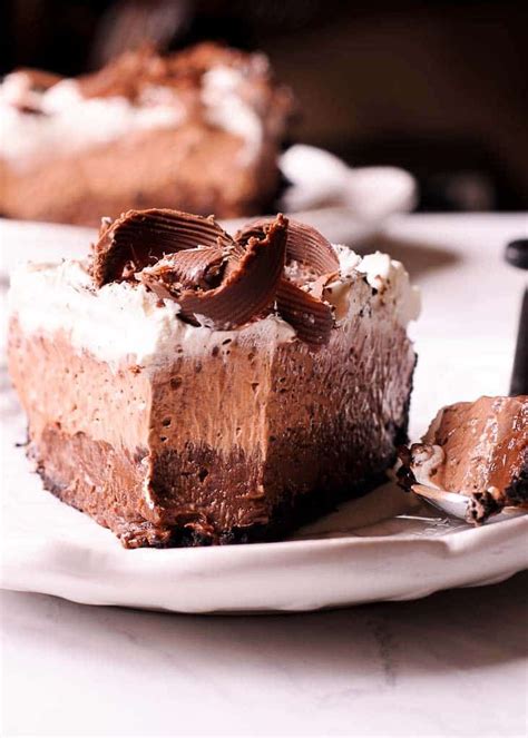 No Bake Chocolate Pudding Cream Pie is easy to make using premade Oreo crust, Cool Whi ...