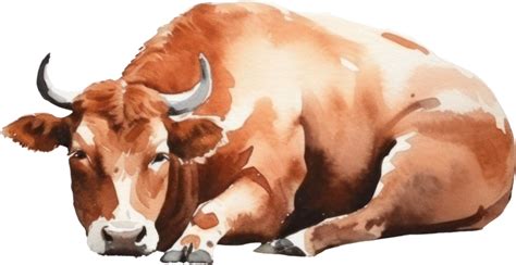 Watercolor Cow PNGs for Free Download