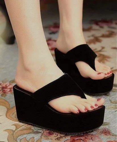 Black Wedge Heels Sandals