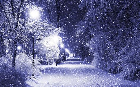 Winter Night Scenes Wallpaper - WallpaperSafari