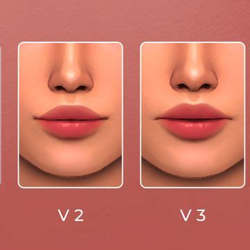 three different views of lips with the same amount of lipstick