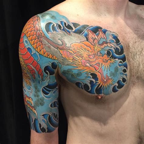 Kristjan Olson’s Instagram photo: “Golden dragon finished last night. Thanks Will #tattoo # ...