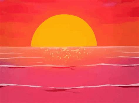 Anime Sunset GIF - Anime Sunset Beach - Discover & Share GIFs