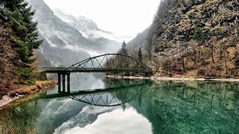 The bridge on the river in the mountains, France wallpapers and images ...