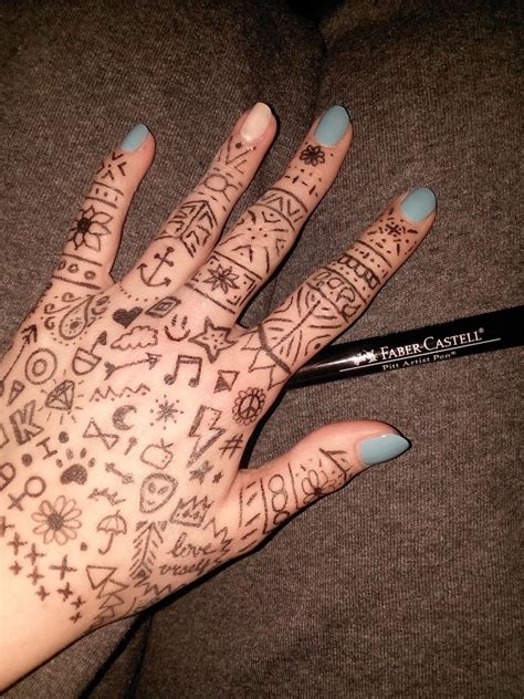 Wrist Aesthetic Hand Doodles